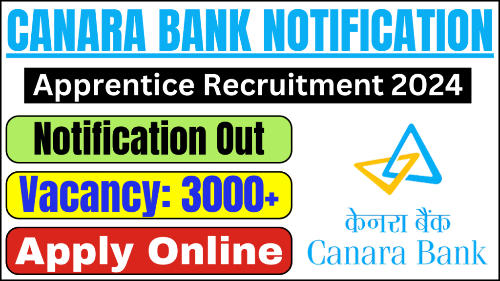 Canara Bank Apprentice Recruitment 2024